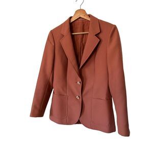 St. Michael Burnt Orange Women's Blazer Euro 38 US Size 6 Professional Business